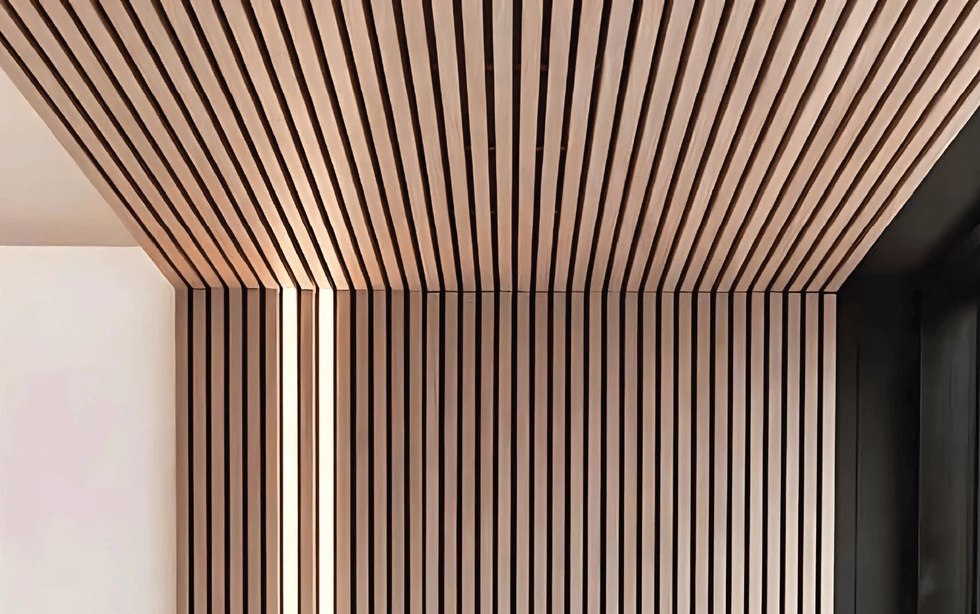 Triton Golden Teak - Slatted Composite Cladding Panels - Board Width 219mm (200mm wide coverage) x 26mm - Image 2