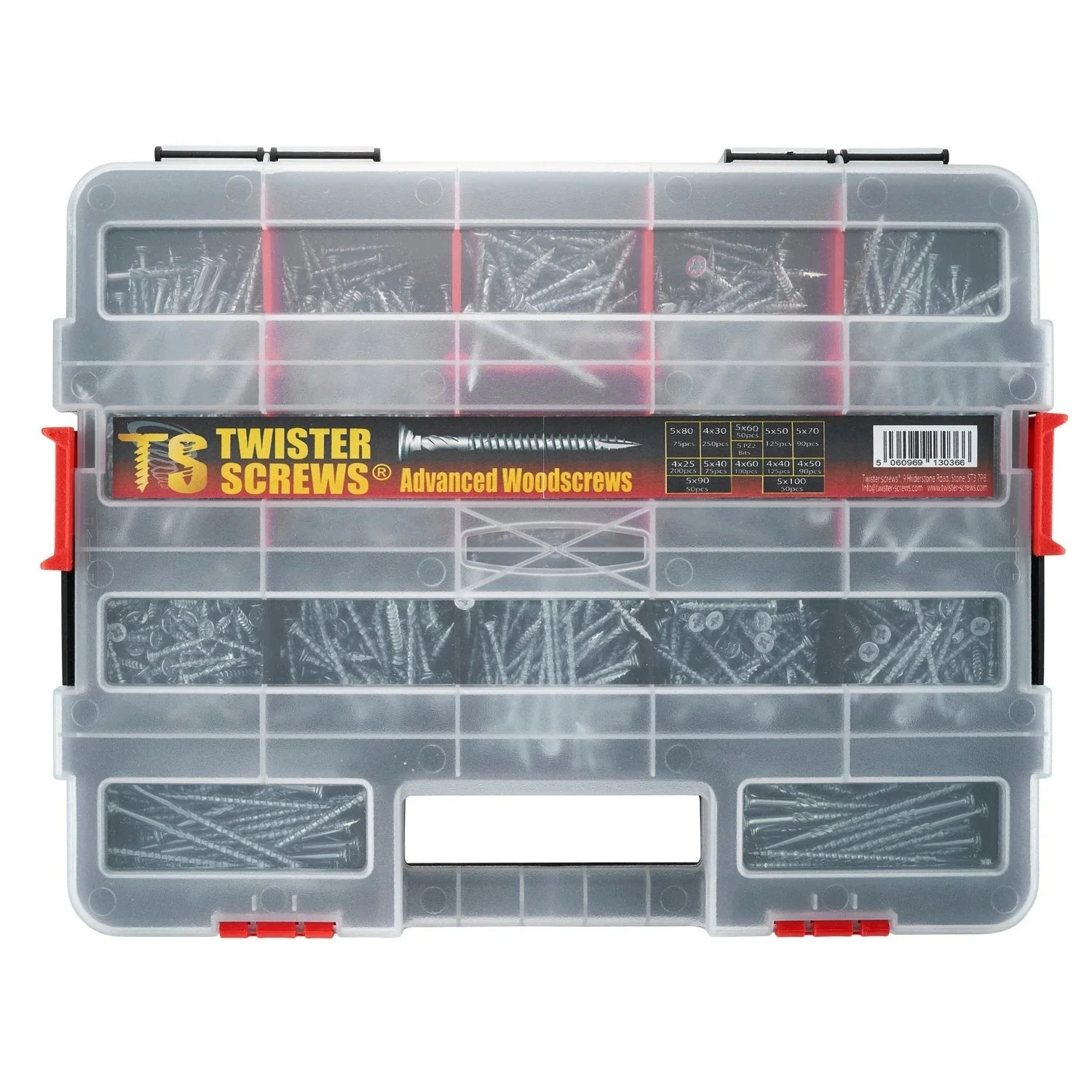 Twister  Zinc-Coated Wood Screws MultiBox 1,280 Piece - Image 2