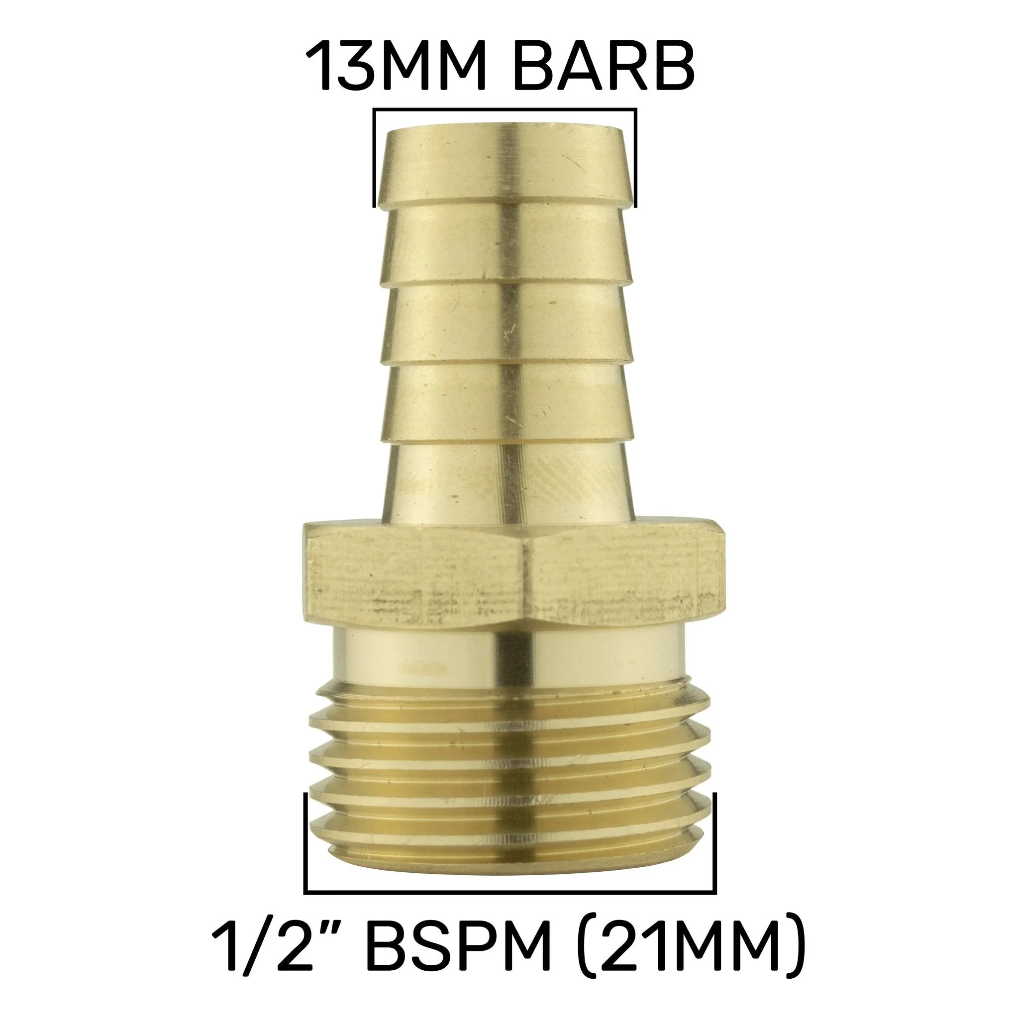 Wall Flange Kit 20mm MDPE - Bib Valve + Brass 13mm Barb - Image 3