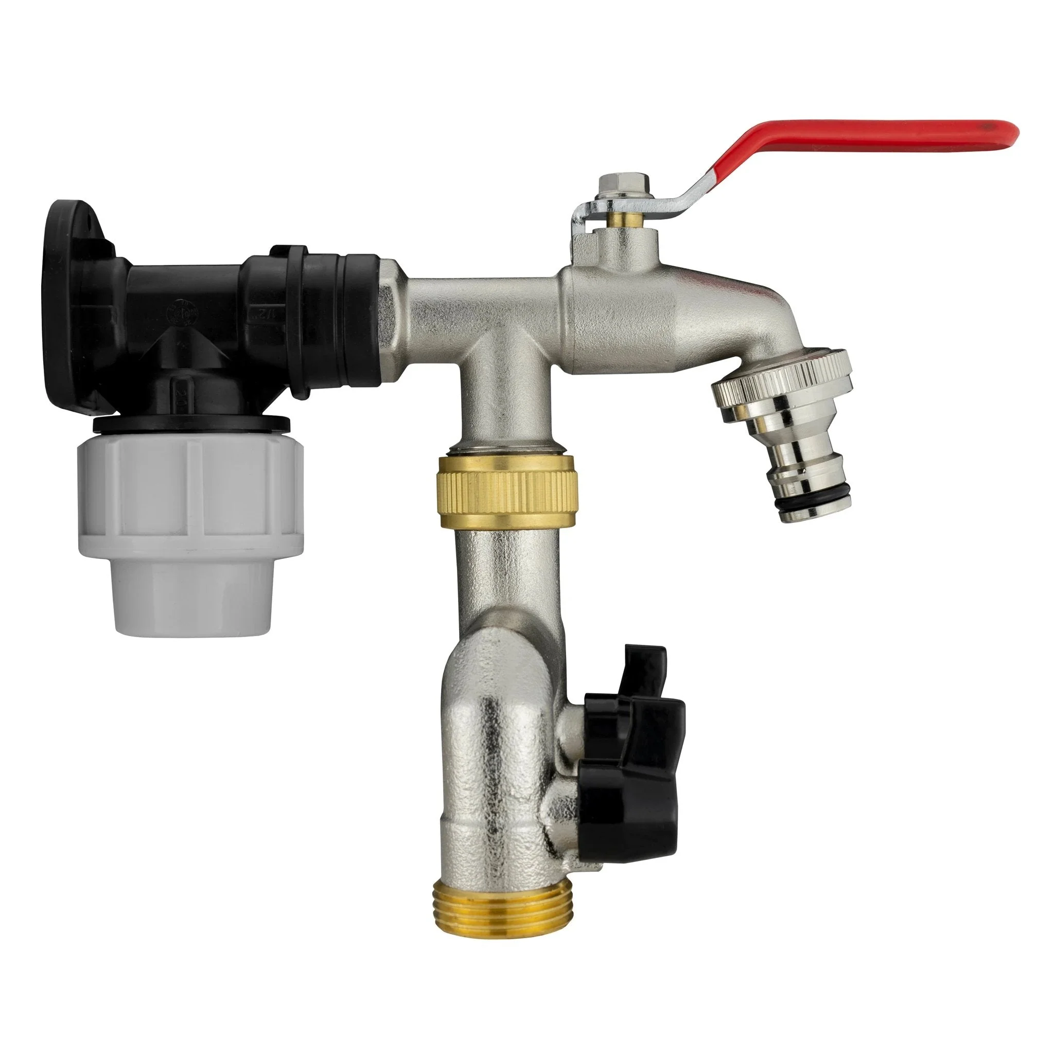 Wall Flange Kit 20mm MDPE - Double Tap with Triple Outlet Thread - Image 2