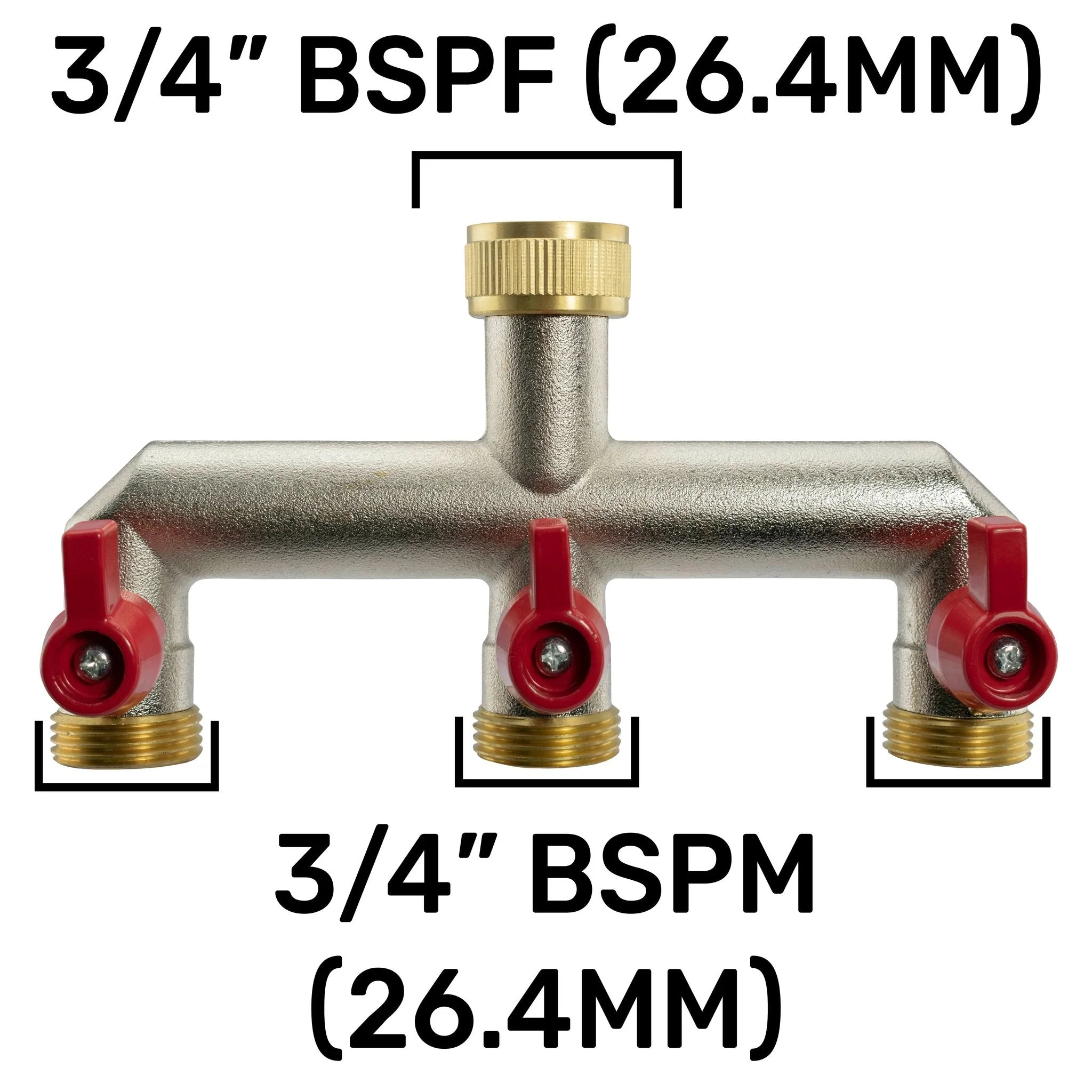Wall Flange Kit 20mm MDPE + Triple Outlet Metal Splitter Tap - Image 11