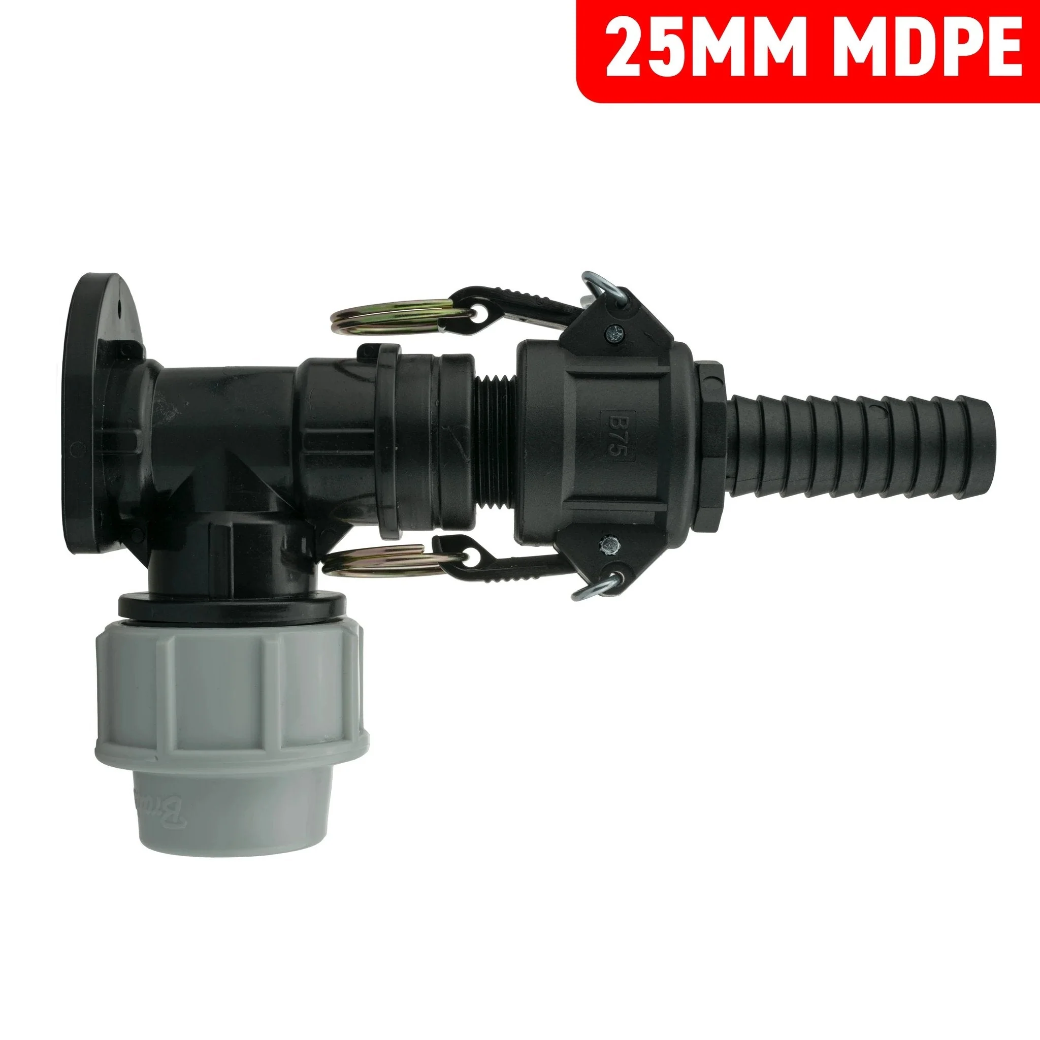 Wall Flange Kit 25mm MDPE + 3/4" Camlock Type B+E - Image 4