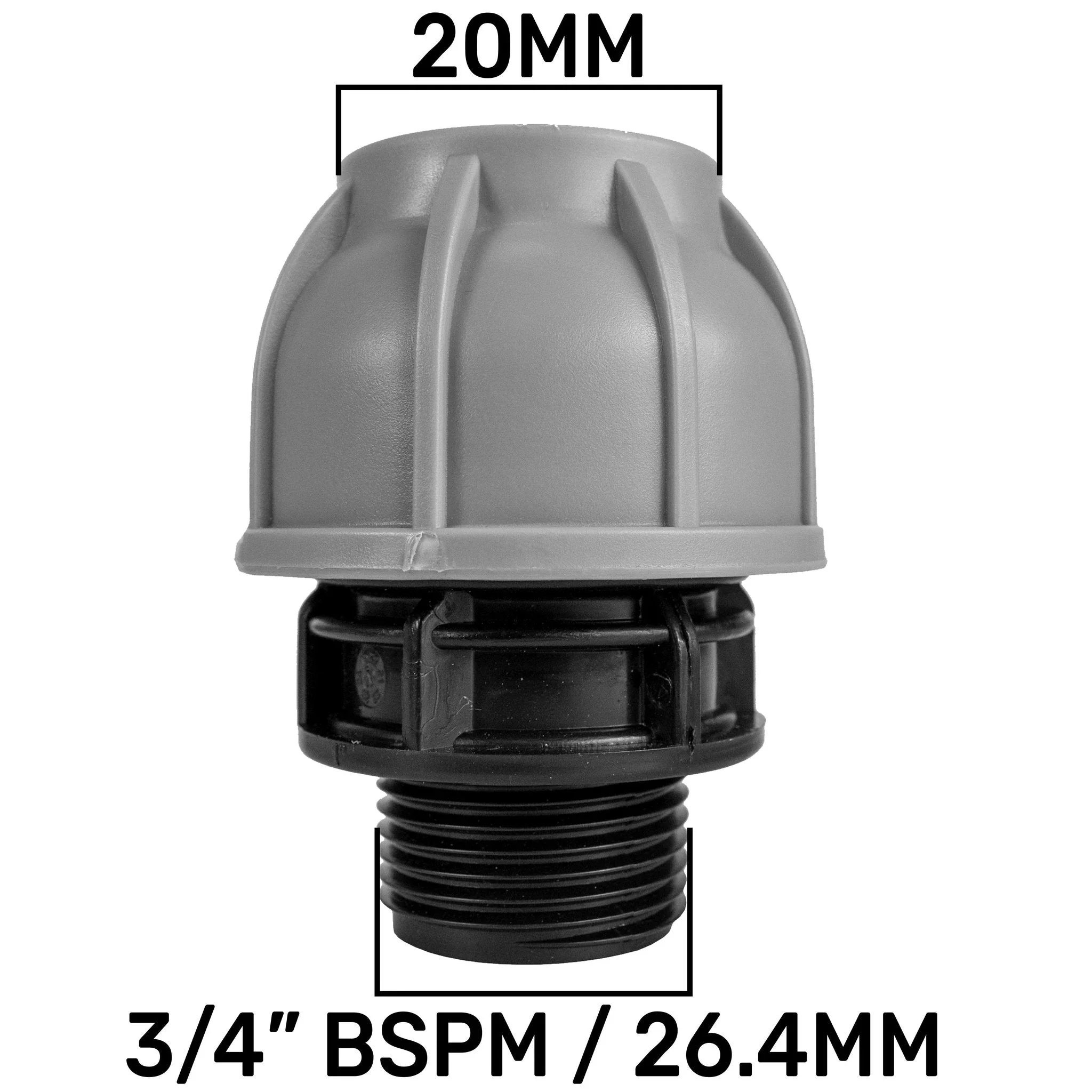 Wall Flange Kit 25mm MDPE + Lever Valve + 20mm MDPE Straight - Image 7