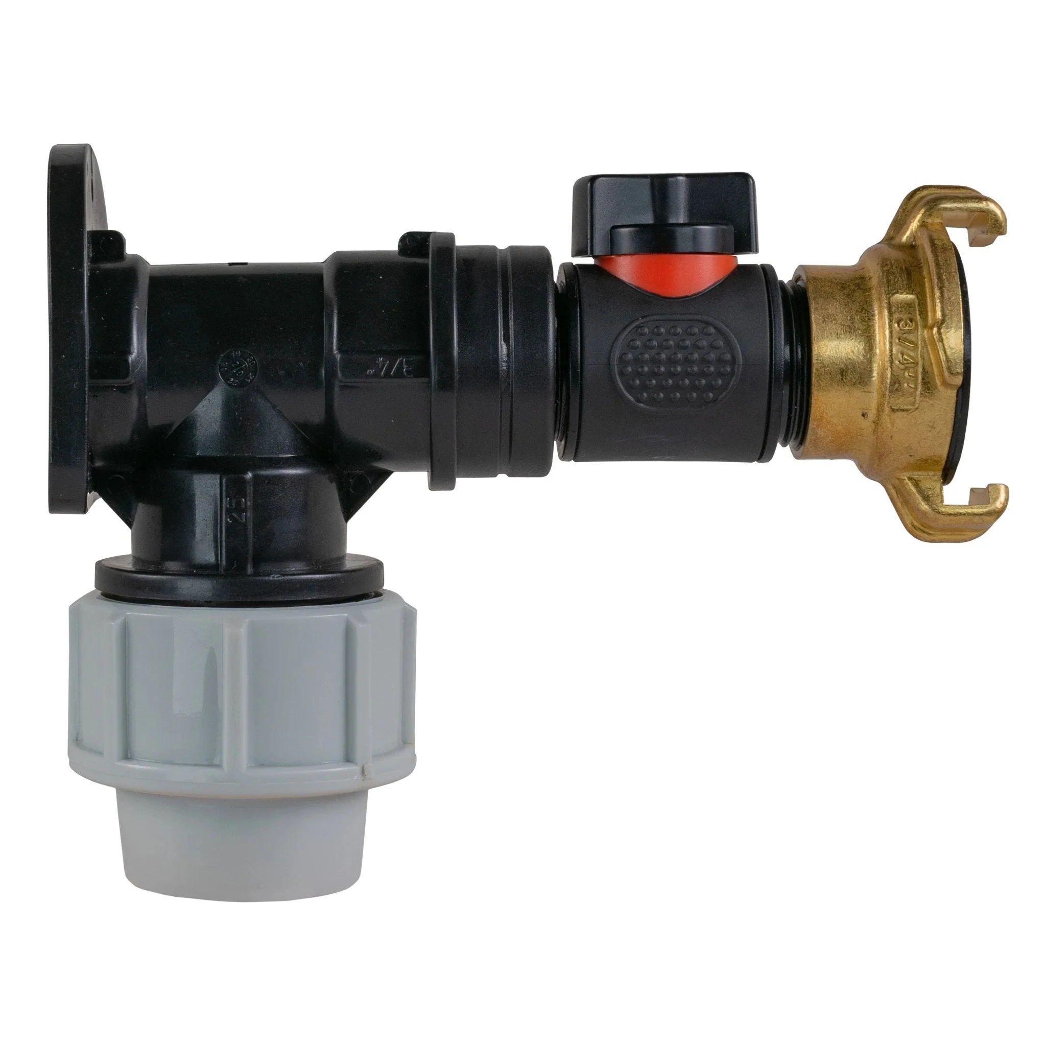Wall Flange Kit 25mm MDPE + Valve + Geka - Image 2