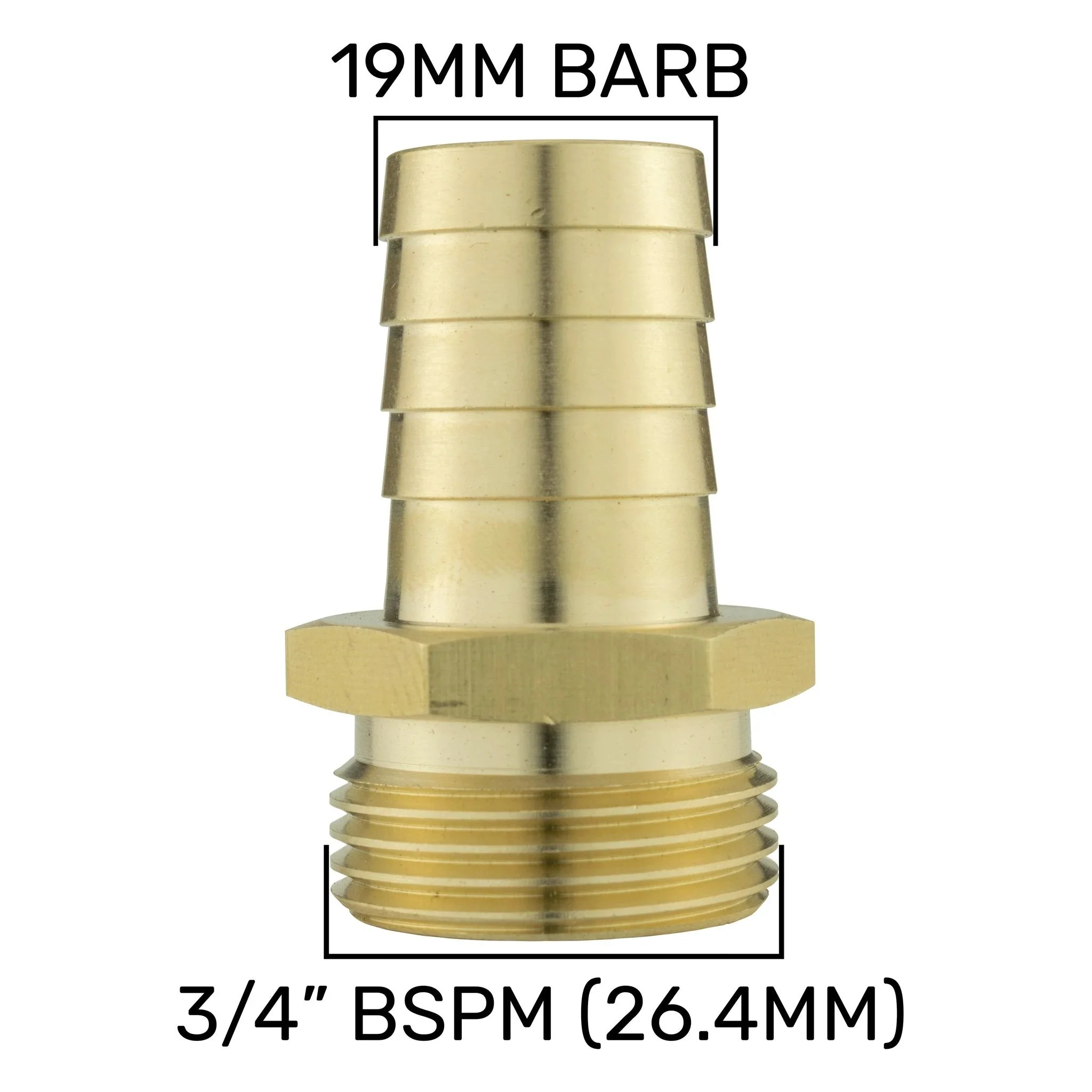 Wall Flange Kit 32mm MDPE + 19mm Brass Barb - Image 6