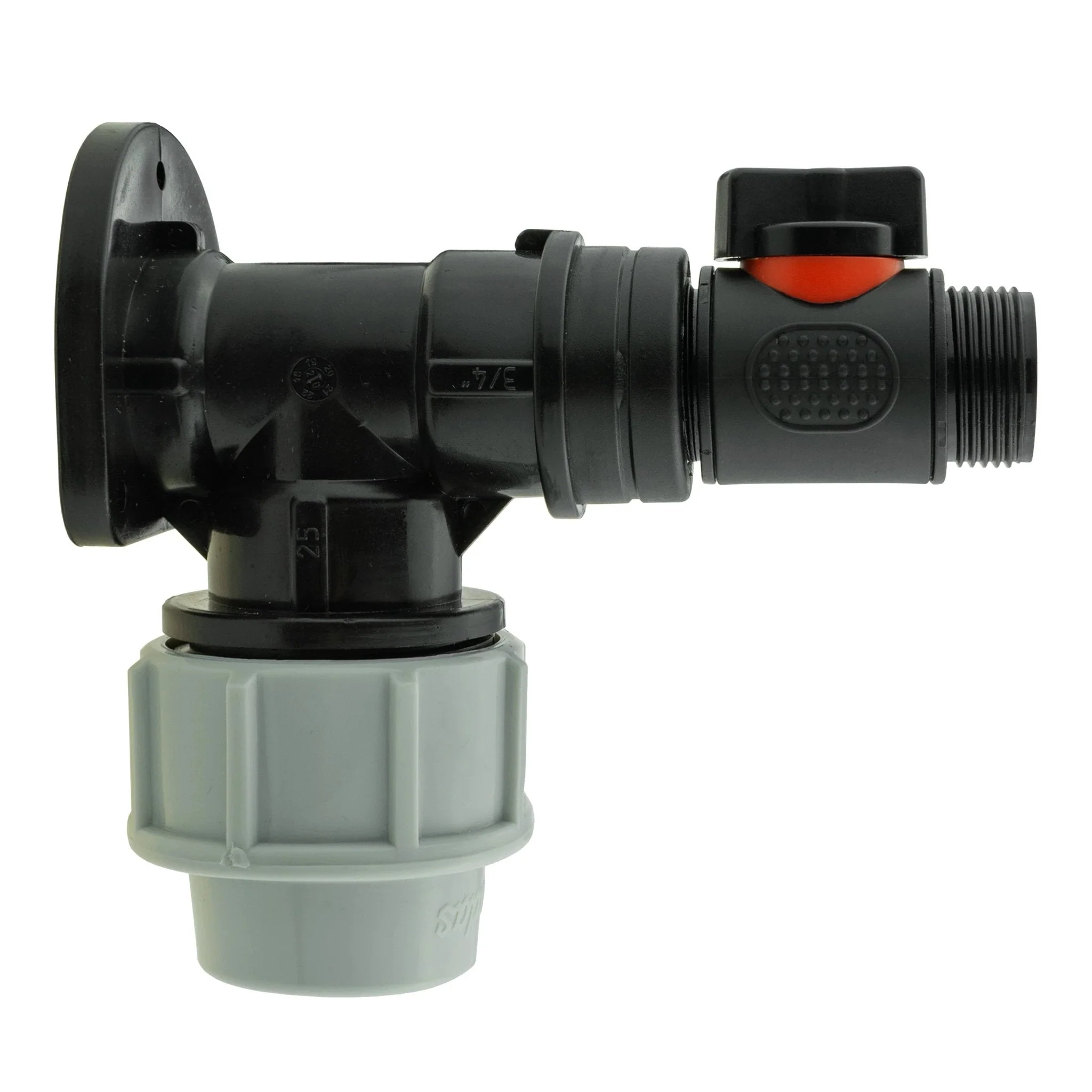 Wall Flange Kit 32mm MDPE + In-Line Valve - Image 2