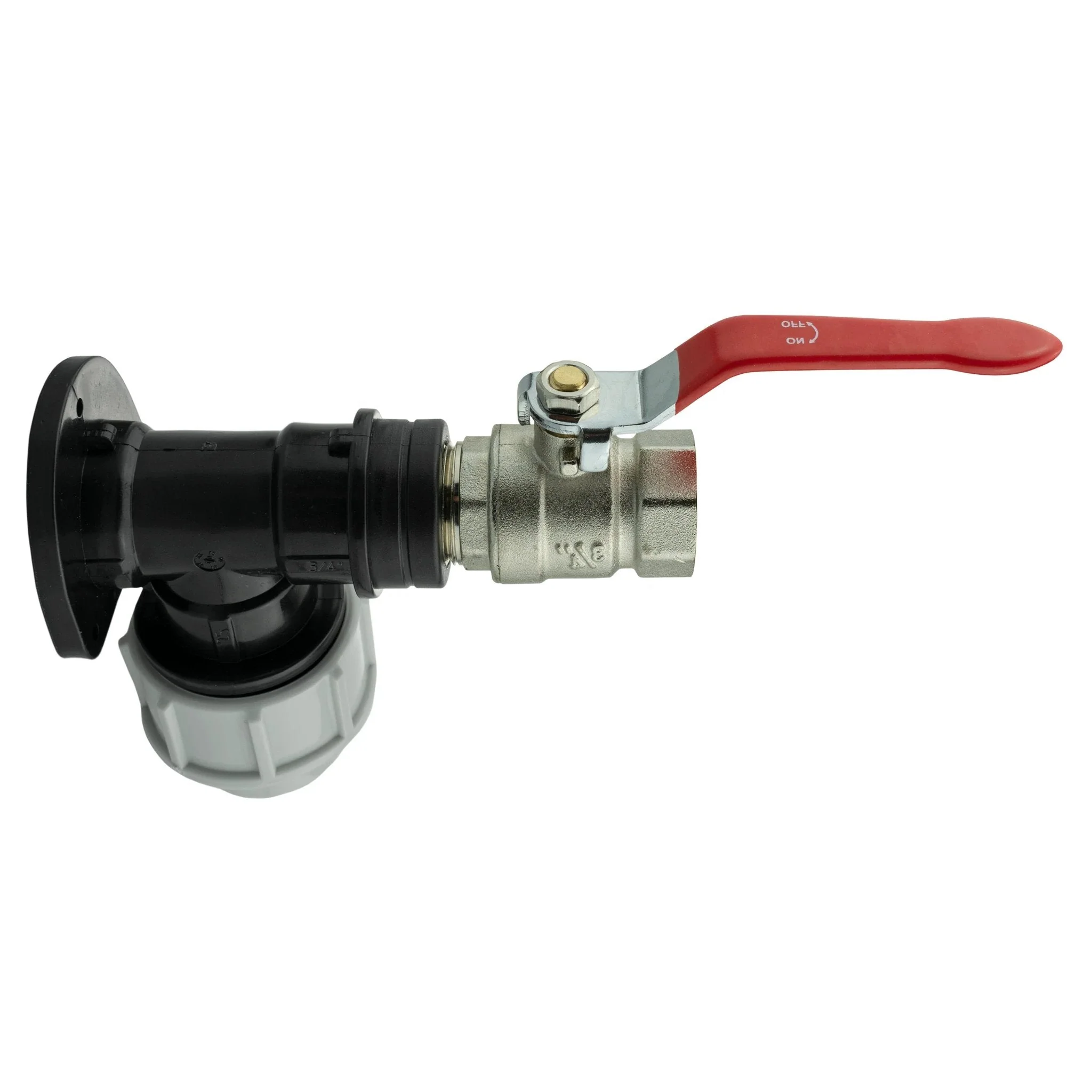 Wall Flange Kit 32mm MDPE + Lever Valve ¾” BSP - Image 2