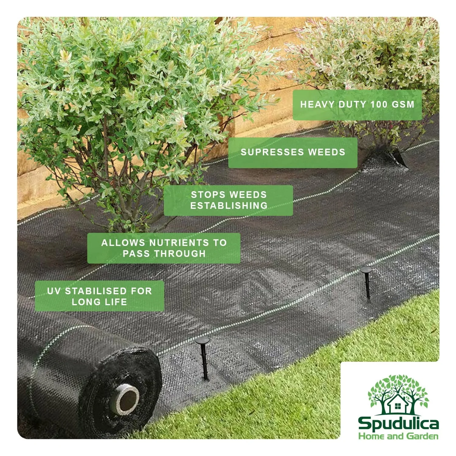 Weed Control Fabric Roll 50m2 100gsm - Image 6