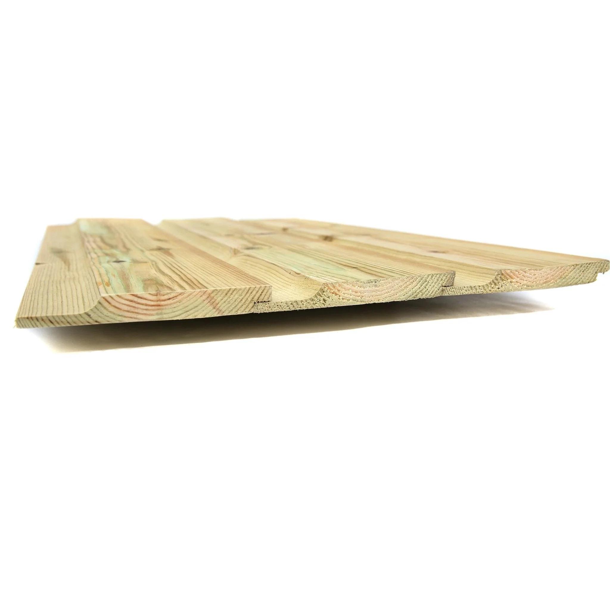 Green Treated Wooden Shiplap Cladding 19mm x 125mm (5x3/4") - Image 3