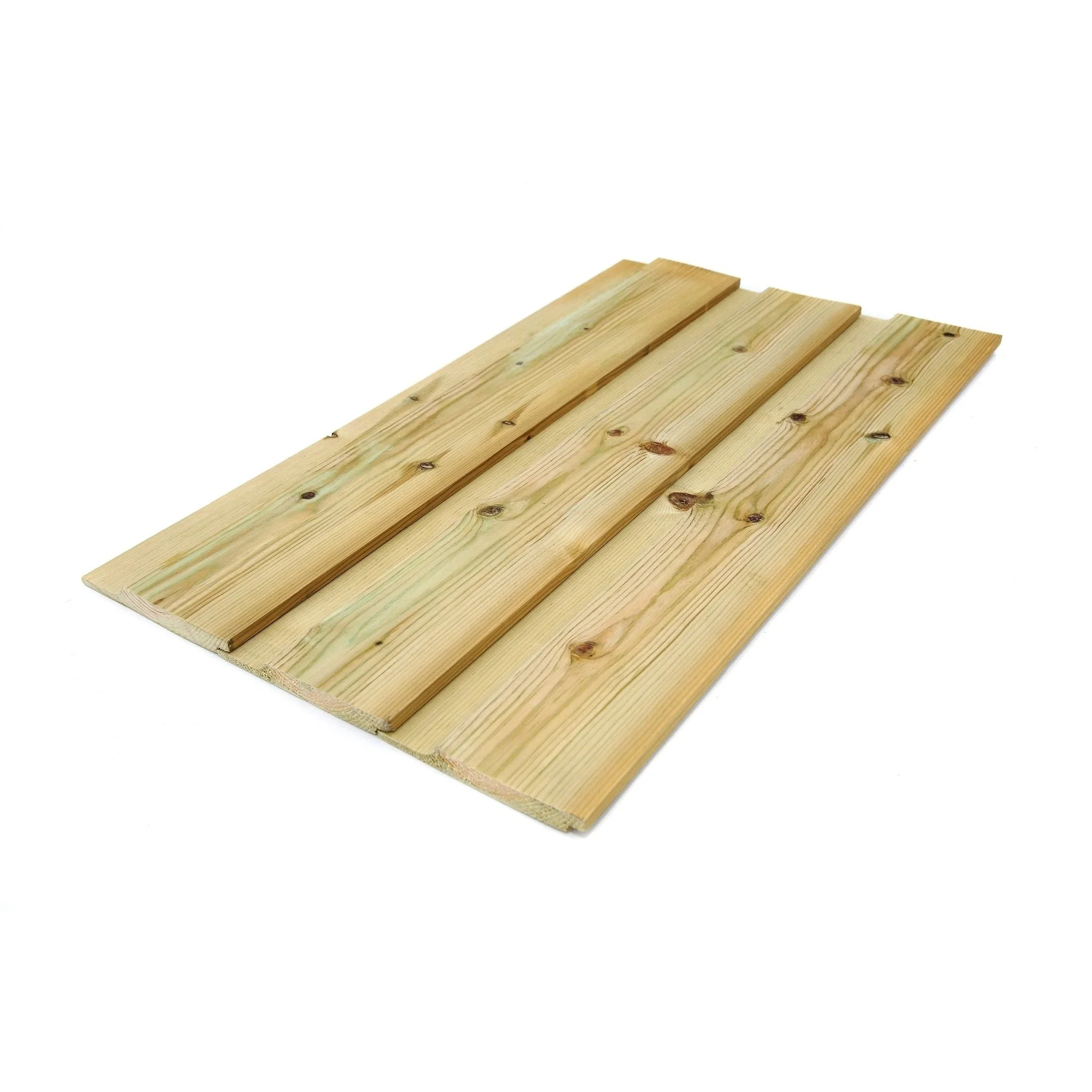 Green Treated Wooden Shiplap Cladding 19mm x 125mm (5x3/4") - Image 4